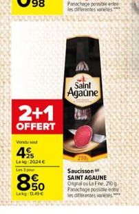 saucisson Saint Agaune