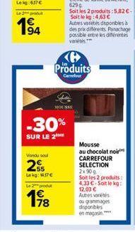 mousse au chocolat Carrefour