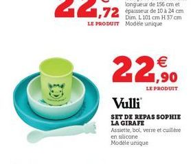 2  Vulli  SET DE REPAS SOPHIE LA GIRAFE Assiette, bol, verre et cuillère en silicone Modèle unique  LE PRODUIT