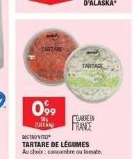 légumes tartare