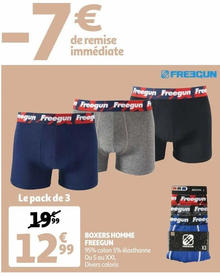 boxers homme freegun