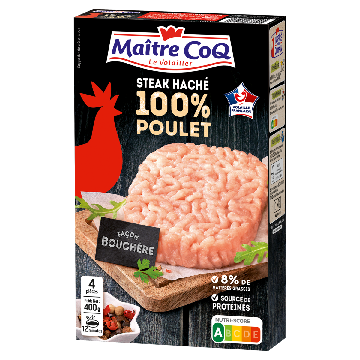 STEAK HACHÉ 100% POULET SURGELÉ MAÎTRE COQ