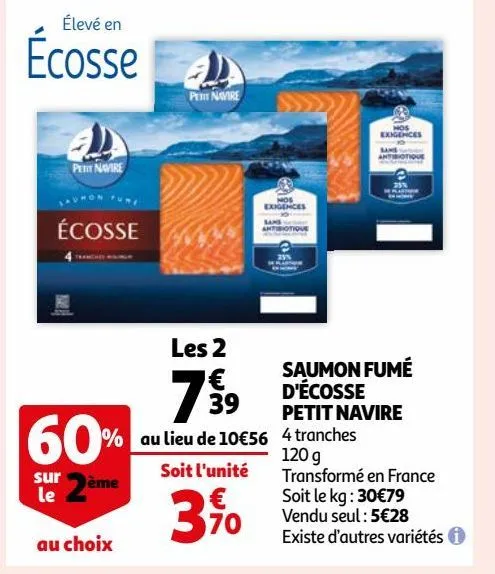 saumon fumé d'écosse petit navire