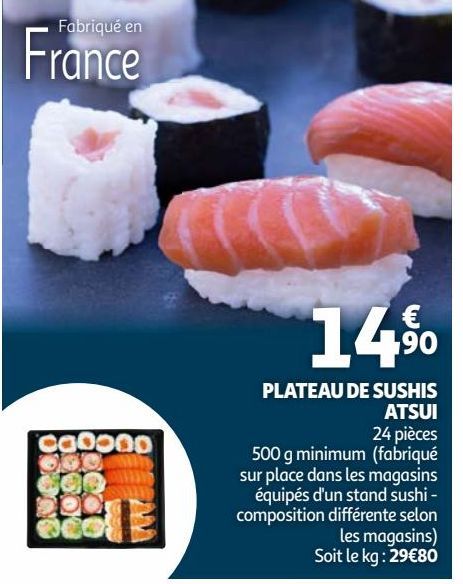 PLATEAU DE SUSHIS ATSUI