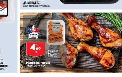 volaille franca  469  t  lagingen  france  corril  pilons de poulet saveur provençale