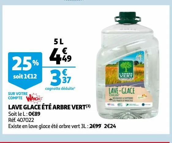 lave-glace ete arbre vert