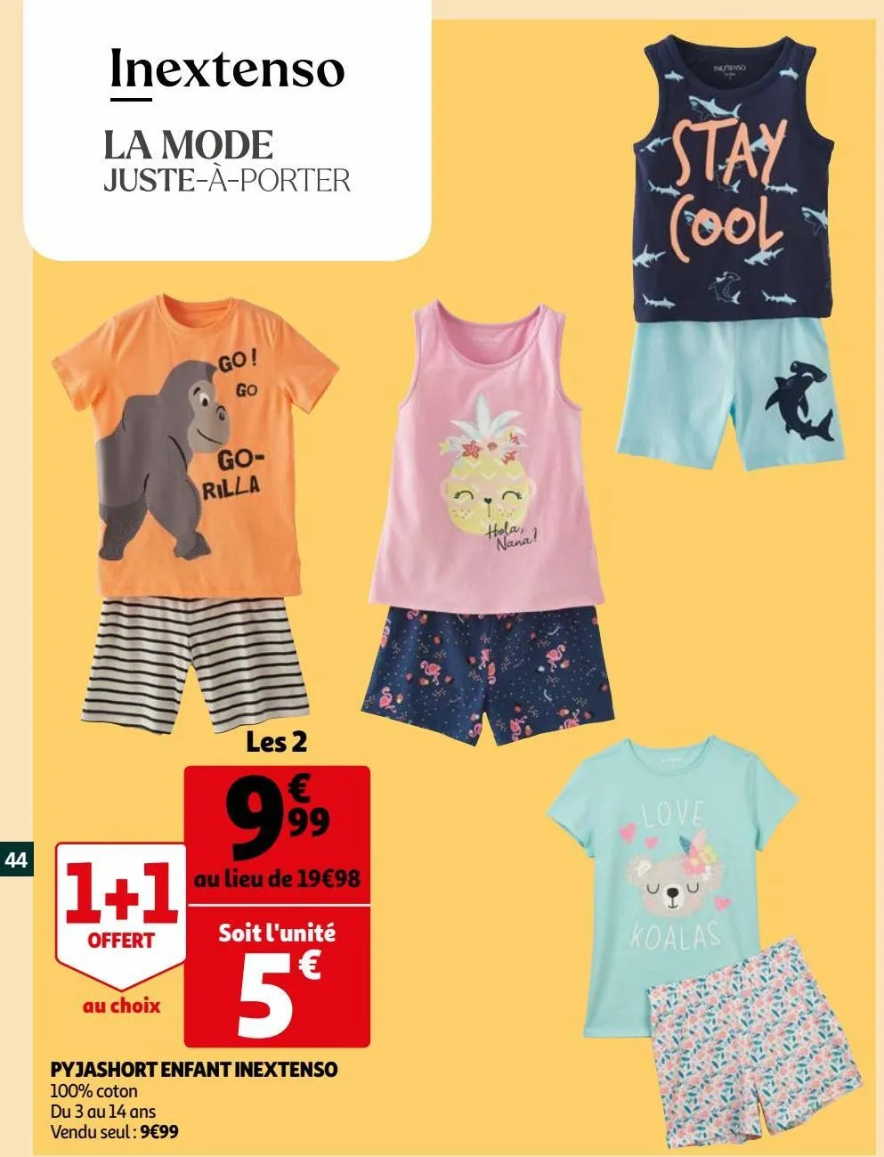 pyjashort enfant inextenso