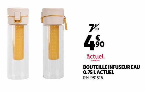 bouteille infuseur eau 0.75L actuel