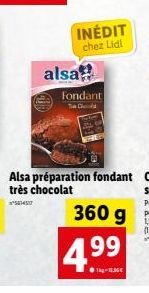 alsa  INÉDIT chez Lidl  Fondant  The C  Alsa préparation fondant très chocolat  4.?9  99