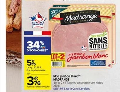 jambon blanc madrange