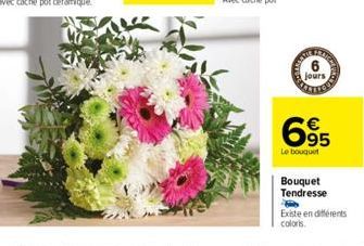 jours  695  Le bouquet  Bouquet Tendresse  Existe en différents coloris.
