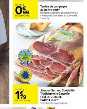 jambon serrano carrefour