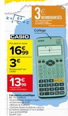 calculatrice scientifique Casio