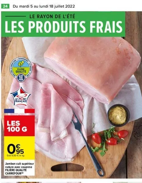 jambon cuit carrefour