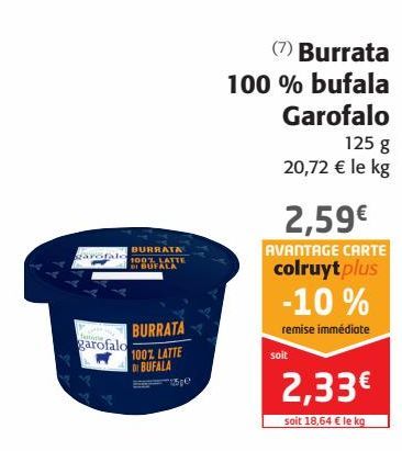 Burrata 100%  bufala Garofalo