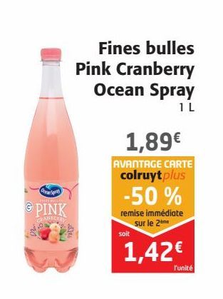 Fines bulles Pink Cranberry Ocean Spray
