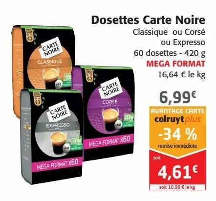 dosettes carte noire