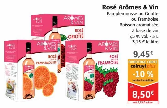 rosé aromes et vin