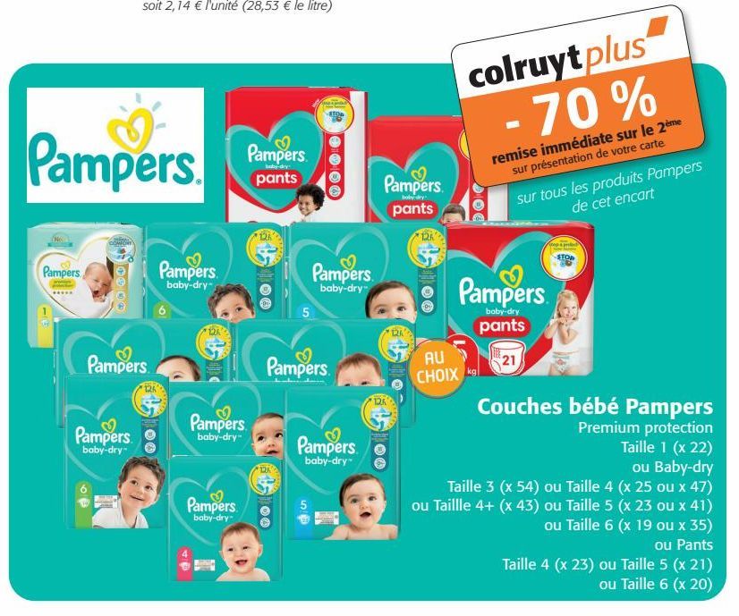 Couches bébé Pampers