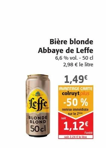 bière blonde abbaye de leffe