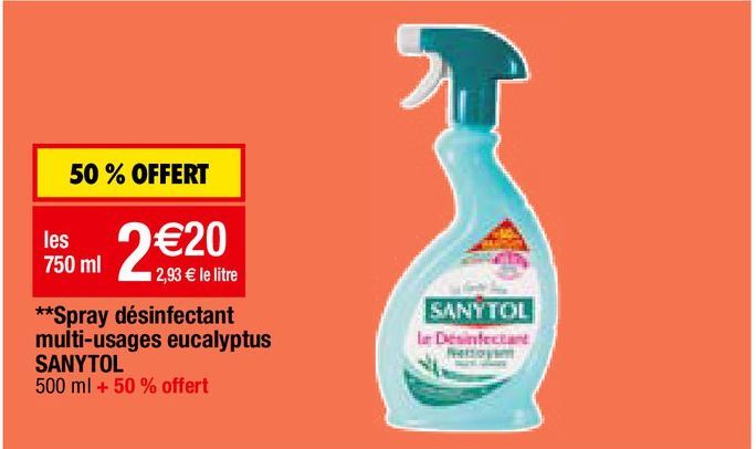 spray désinfectant Sanytol