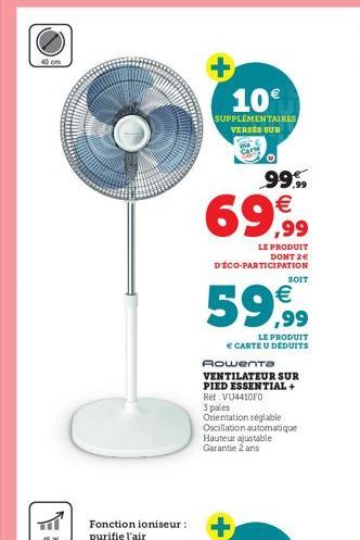 ventilateur sur pied Rowenta