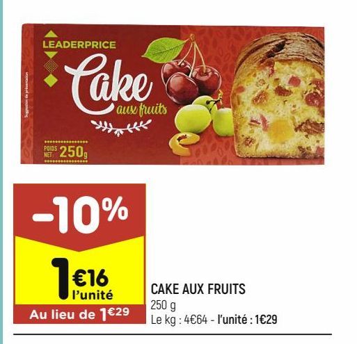 CAKE AU FRUITS