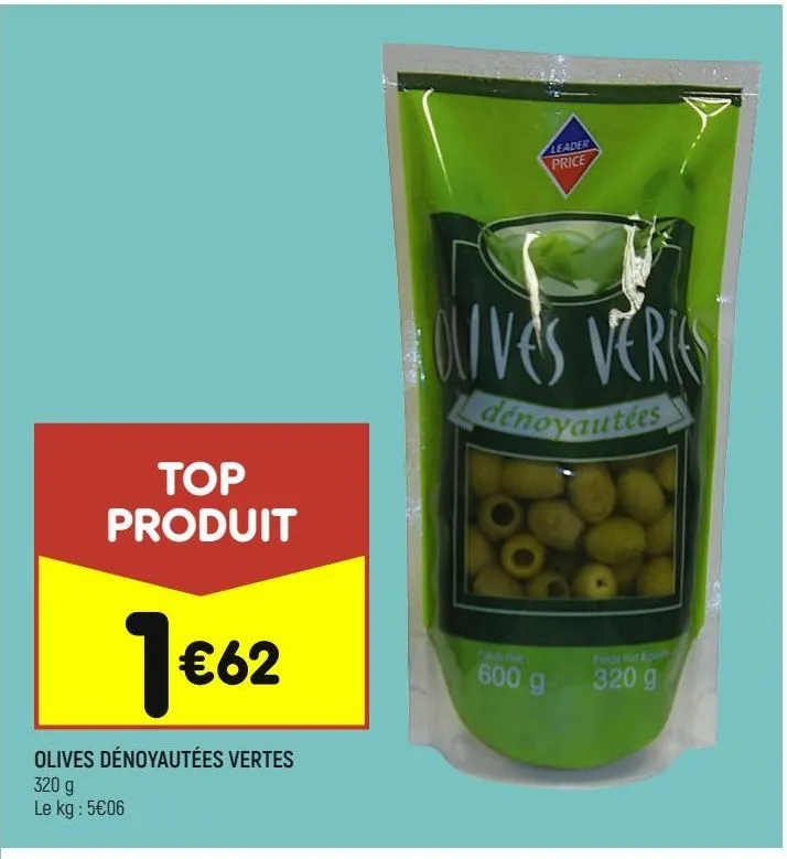 olives denoyautees vertes