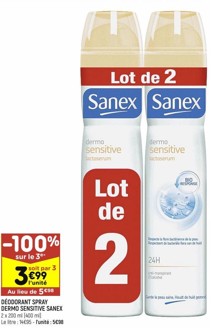 DEODORANT SPRAY DERMO SENSITIVE SANEX