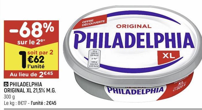 PHILADELPHIA ORIGINAL XL 21,5% M.G