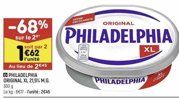 philadelphia original xl 21,5% m.g