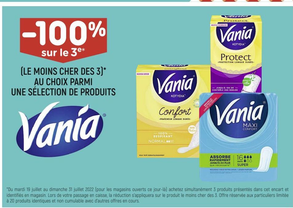 UNE SÉLECTION DE PRODUITS VANIA