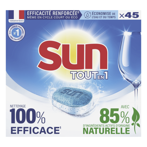 Tablettes lave-vaisselle Sun tout en 1