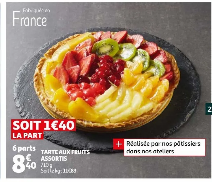 tartes aux fruits assortis