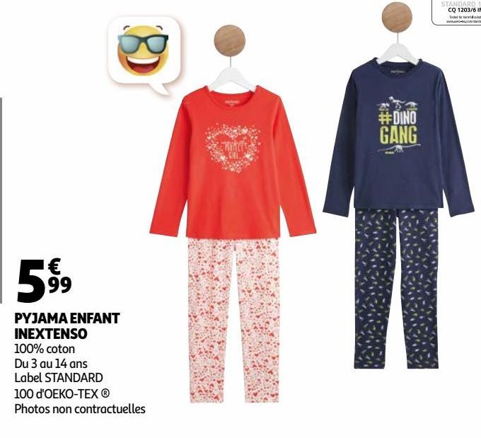 pyjama enfant inextenso