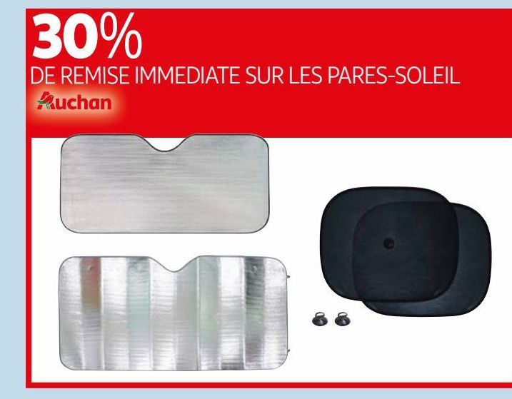 30% de remise immediate sur les pares-soleil Auchan