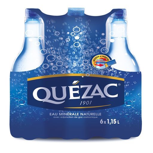 eau minerale gazeuse Quezac