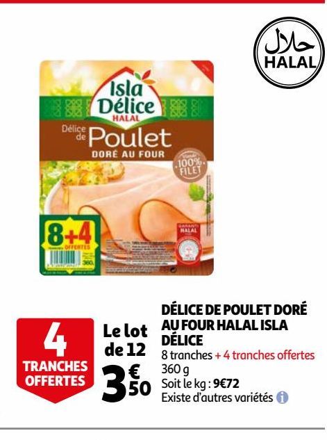 Delice de poulet dore au four halal isla delice