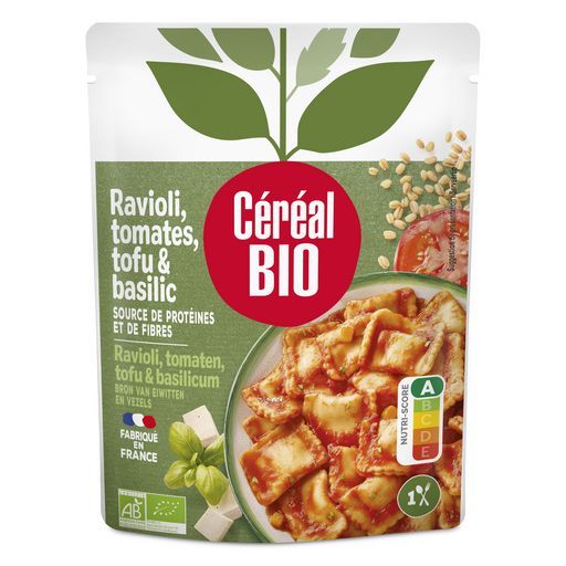 ravioli tomates tofu et basilic bio Céréal Bio