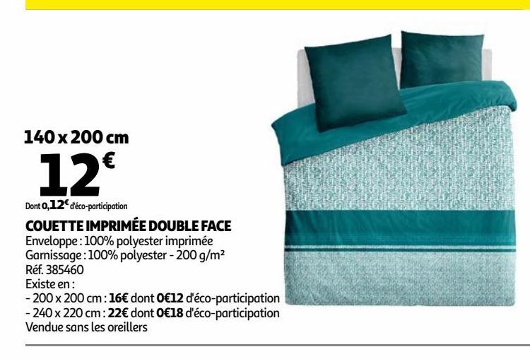 couette imprimee double face