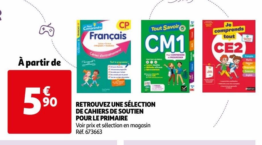 Retrouvez une selection de cahiers de soutien pour le primaire