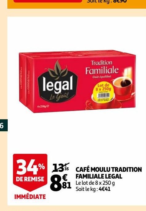 café moulu tradition familiale legal