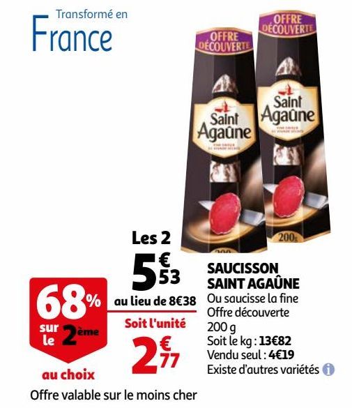 saucisson Saint Agaune