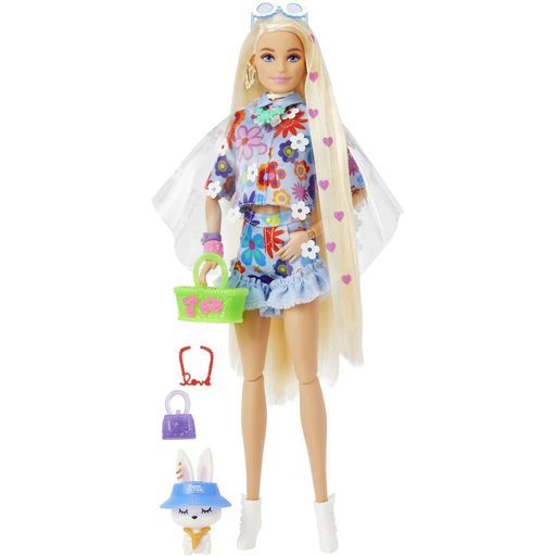 Barbie extra robe fleurie