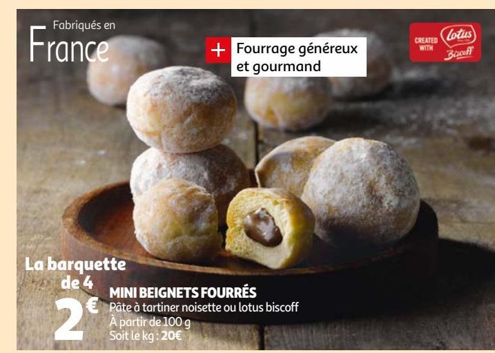 Mini beignets fourres