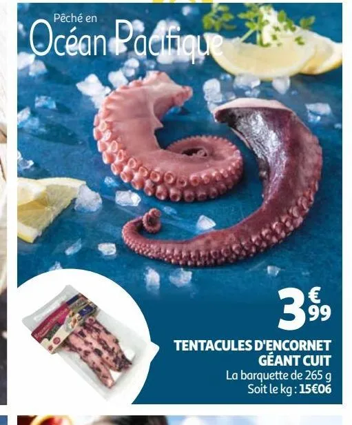tentacules d´encornet geant cuit