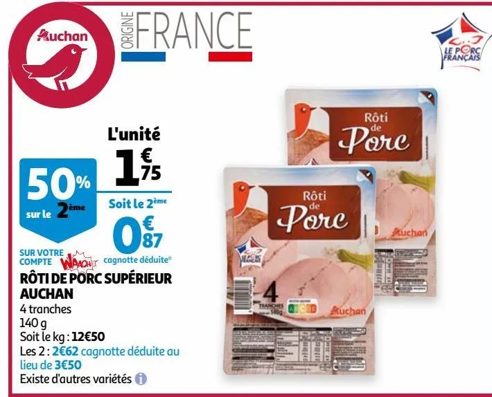 ròti de porc supérieur auchan