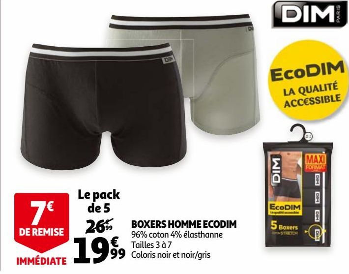 BOXERS HOMME ECODIM