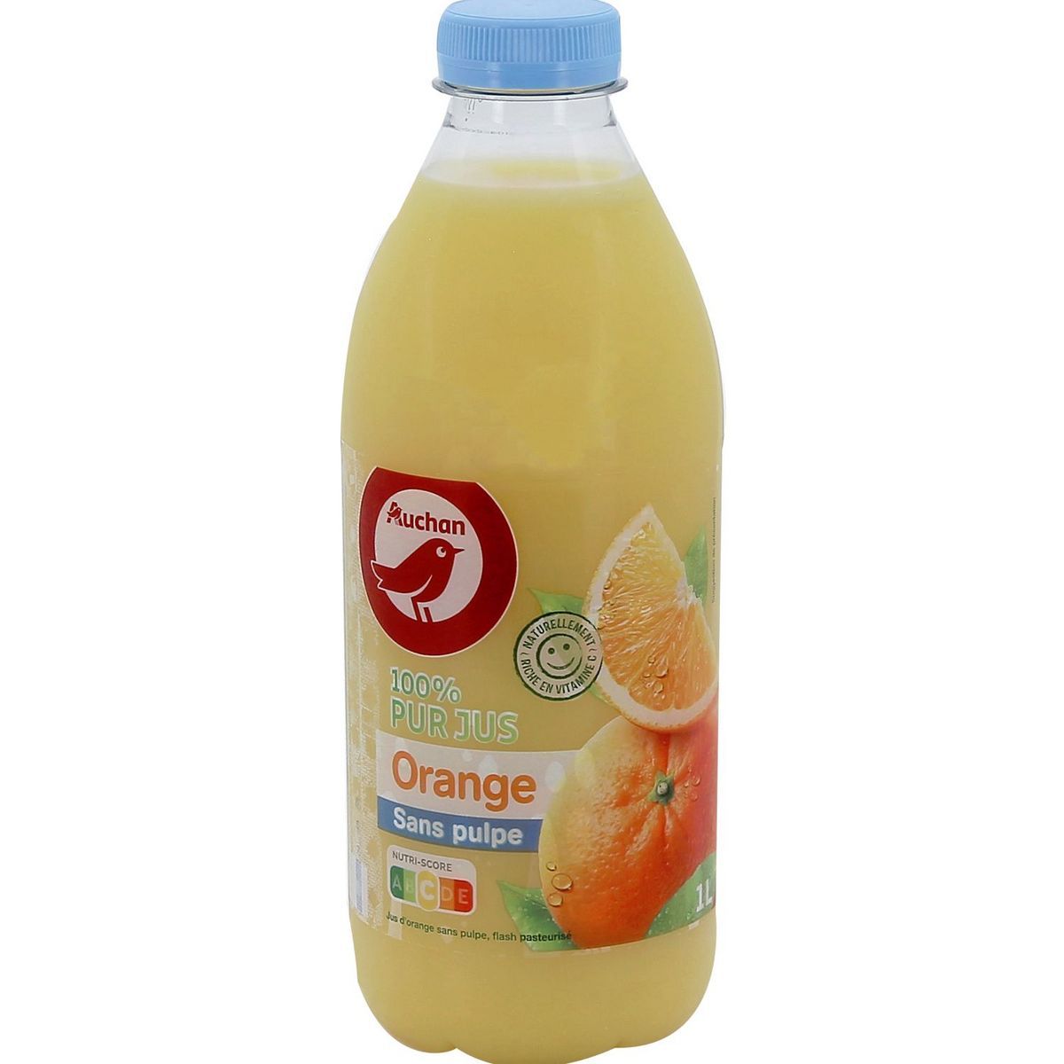 PUR JUS D'ORANGE SANS PULPE AUCHAN