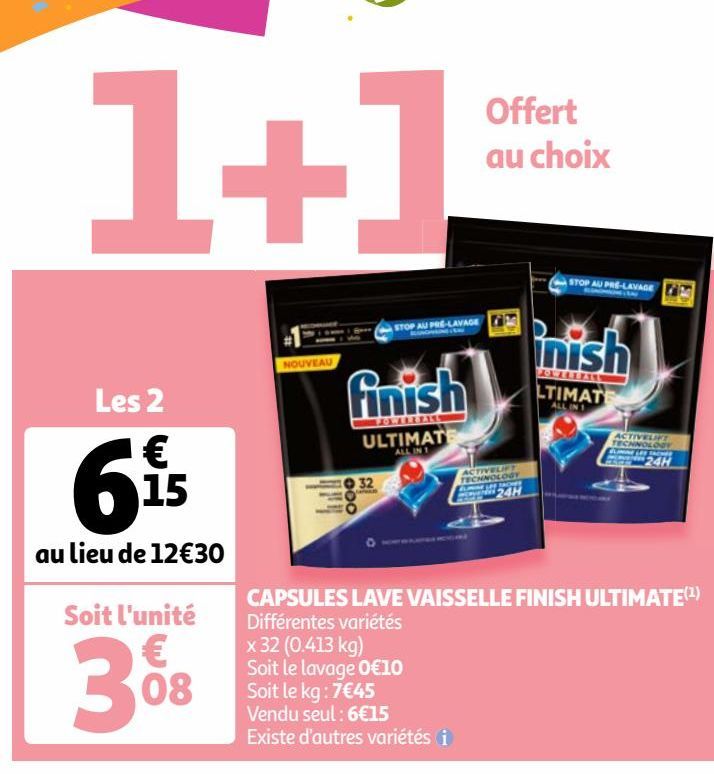 CAPSULES LAVE VAISSELLE FINISH ULTIMATE